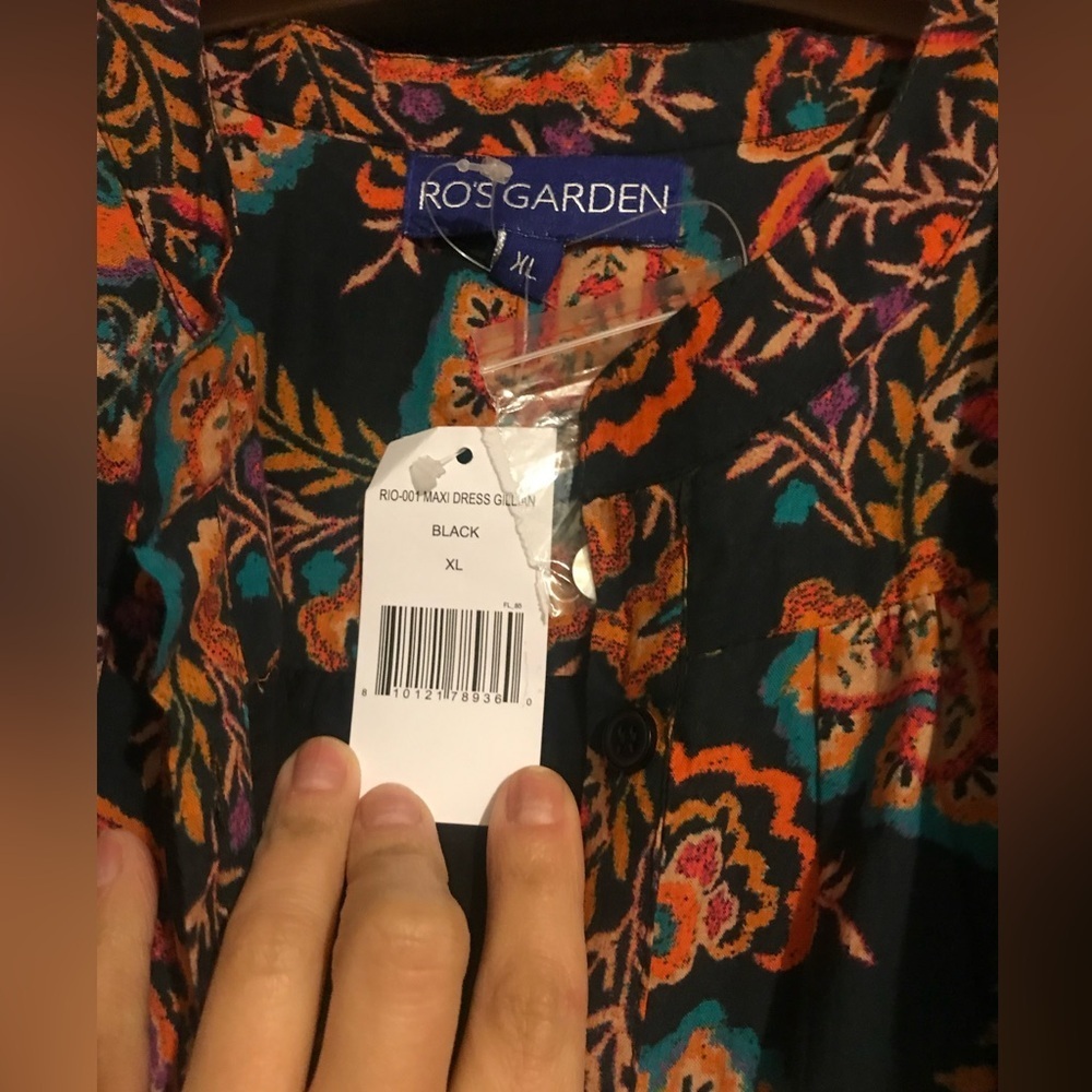 100% Cotton Maxi Floral Paisley Maxi Dress autumn 🍂 - Picture 6 of 6